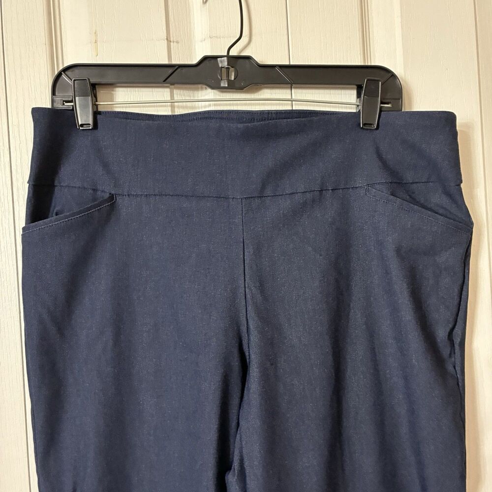 Counterparts Pants Womens Sz L Navy Super Stretch Mid Rise Boot Cut Comfy Pant - Picture 4 of 11